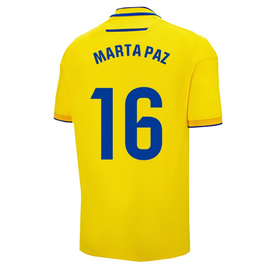נשים כדורגל Marta De Los Milagros Paz Cruz #16 צהוב נייבי ג'רזי ביתית 2025/26