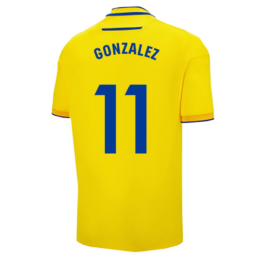 נשים כדורגל צ'וס גונזלס #11 צהוב נייבי ג'רזי ביתית 2025/26 נשים כדורגל צ'וס גונזלס #11 צהוב נייבי ג'רזי ביתית 2025/26