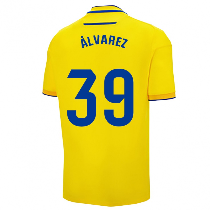 נשים כדורגל Ismael Álvarez #39 צהוב נייבי ג'רזי ביתית 2025/26