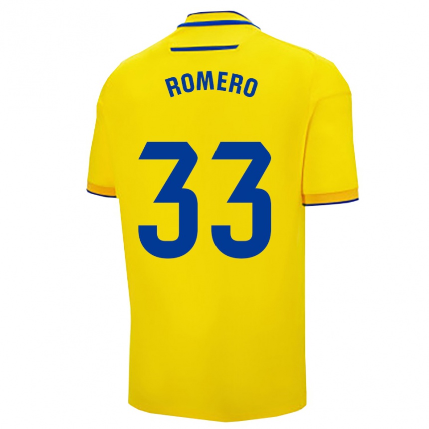 נשים כדורגל Saúl Romero #33 צהוב נייבי ג'רזי ביתית 2025/26