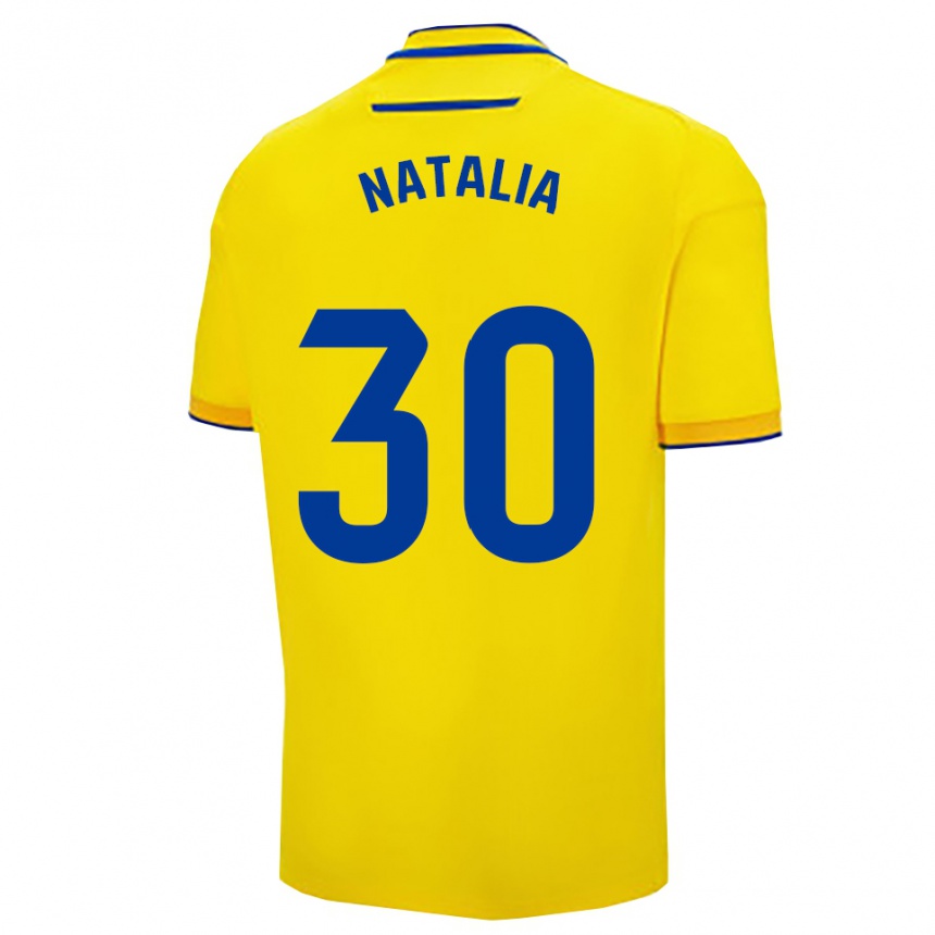 נשים כדורגל Natalia Ramírez Chacón #30 צהוב נייבי ג'רזי ביתית 2025/26