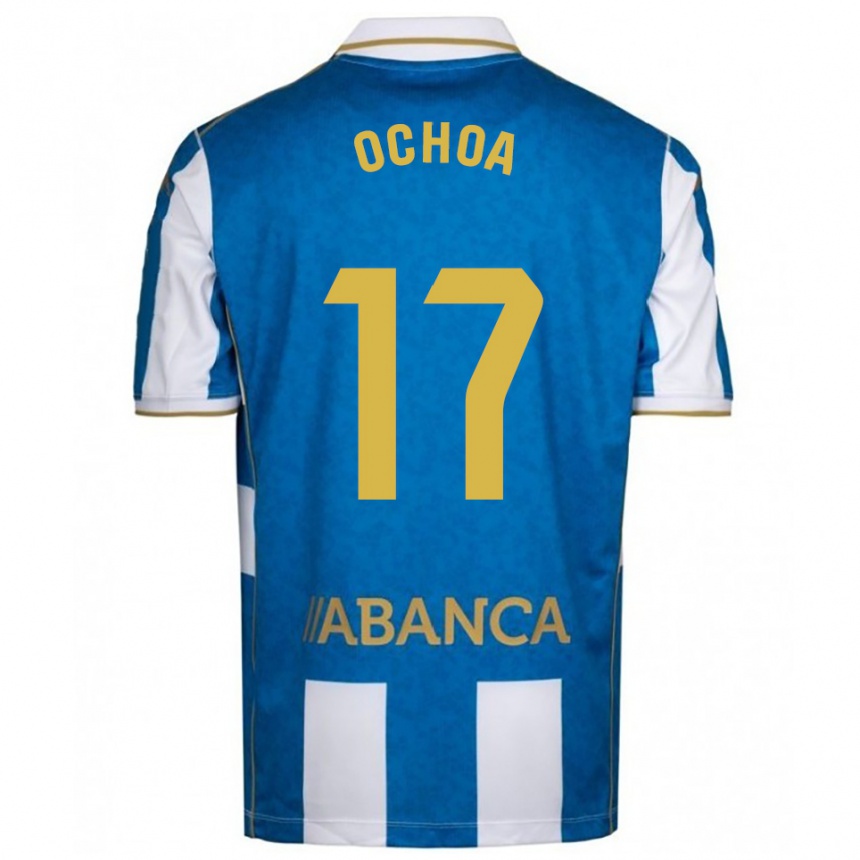 נשים כדורגל Martín Ochoa #17 לבן כחול ג'רזי ביתית 2025/26