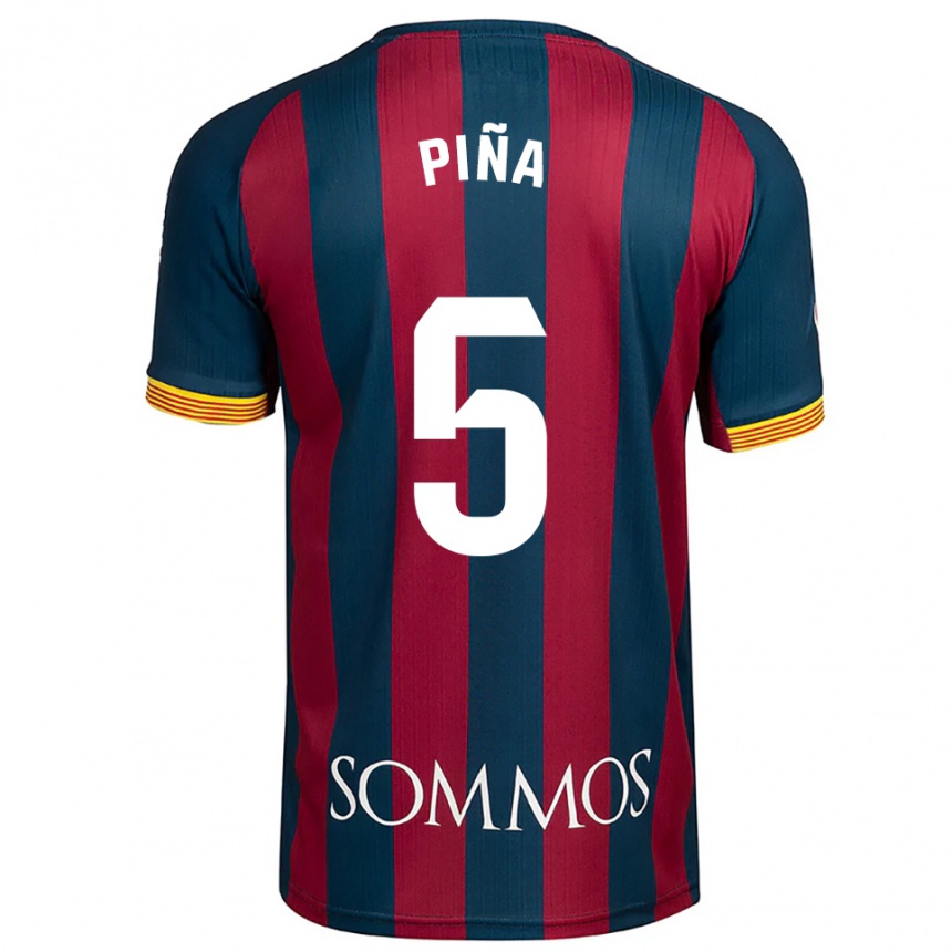 נשים כדורגל Piña #5 כחול נייבי אדום ג'רזי ביתית 2025/26
