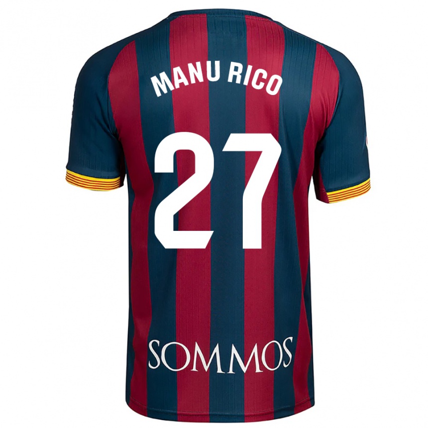 נשים כדורגל מאנו ריקו #27 כחול נייבי אדום ג'רזי ביתית 2025/26