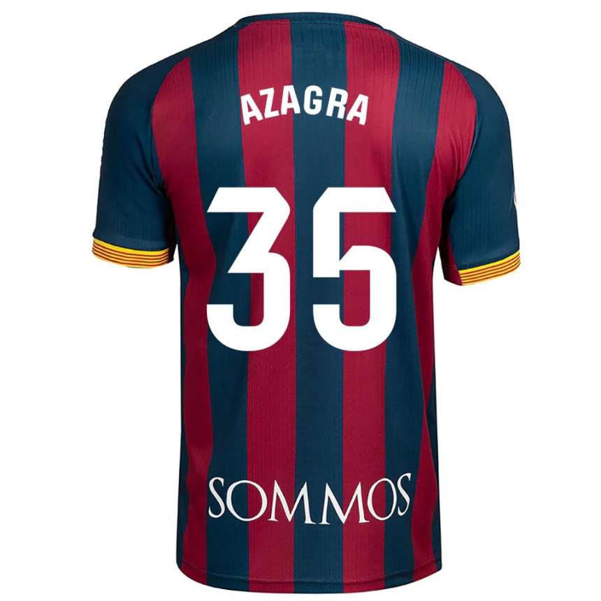 נשים כדורגל Nico Azagra #35 כחול נייבי אדום ג'רזי ביתית 2025/26