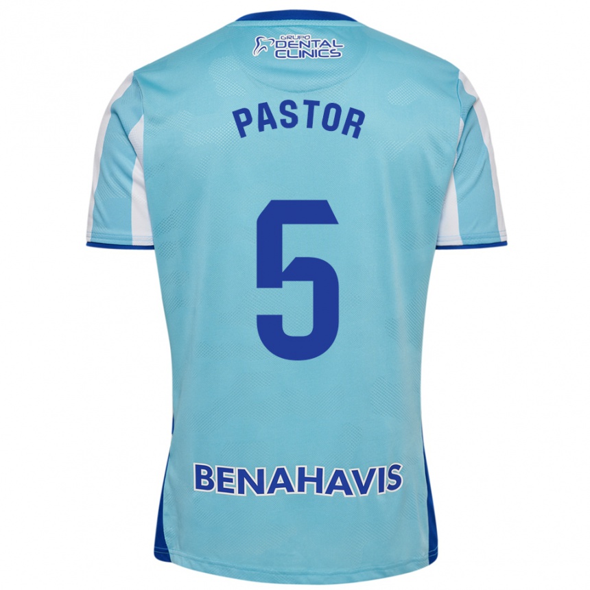 נשים כדורגל Álex Pastor #5 תכלת לבן ג'רזי ביתית 2025/26