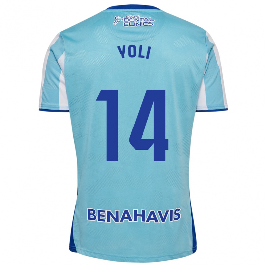 נשים כדורגל Yolanda Peche Jaaskelainen #14 תכלת לבן ג'רזי ביתית 2025/26