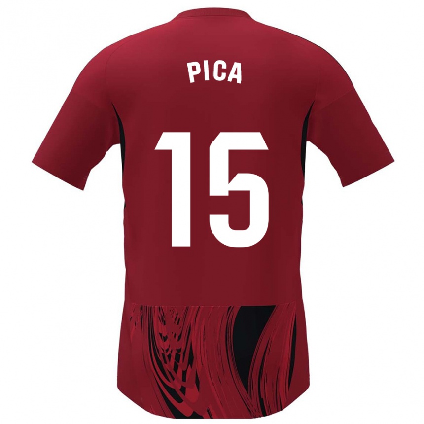 נשים כדורגל Adrián Pica #15 אדום שחור ג'רזי ביתית 2025/26