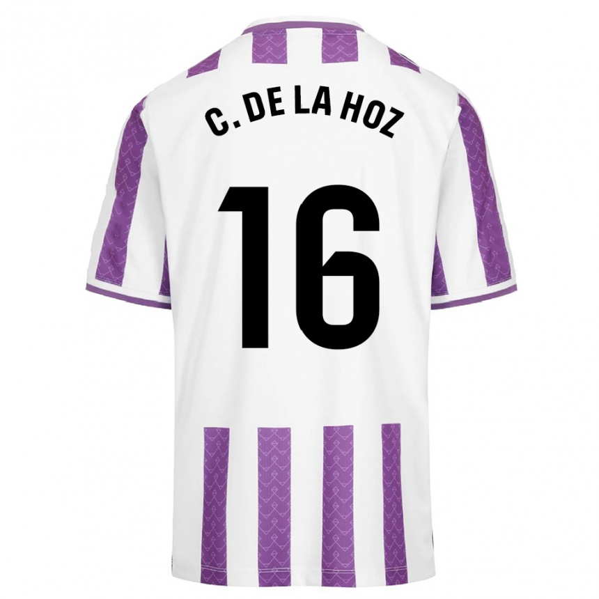 נשים כדורגל ססאר דה לה הוז #16 סגול לבן ג'רזי ביתית 2025/26