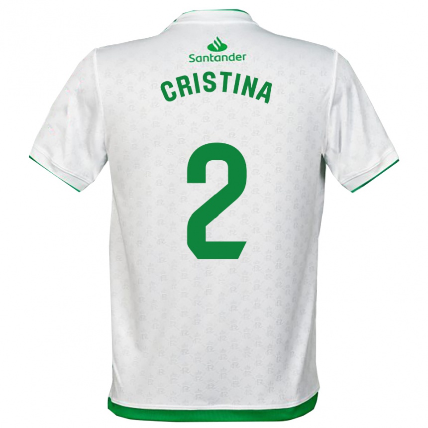 נשים כדורגל Cristina Muñoz García #2 ירוק לבן ג'רזי ביתית 2025/26