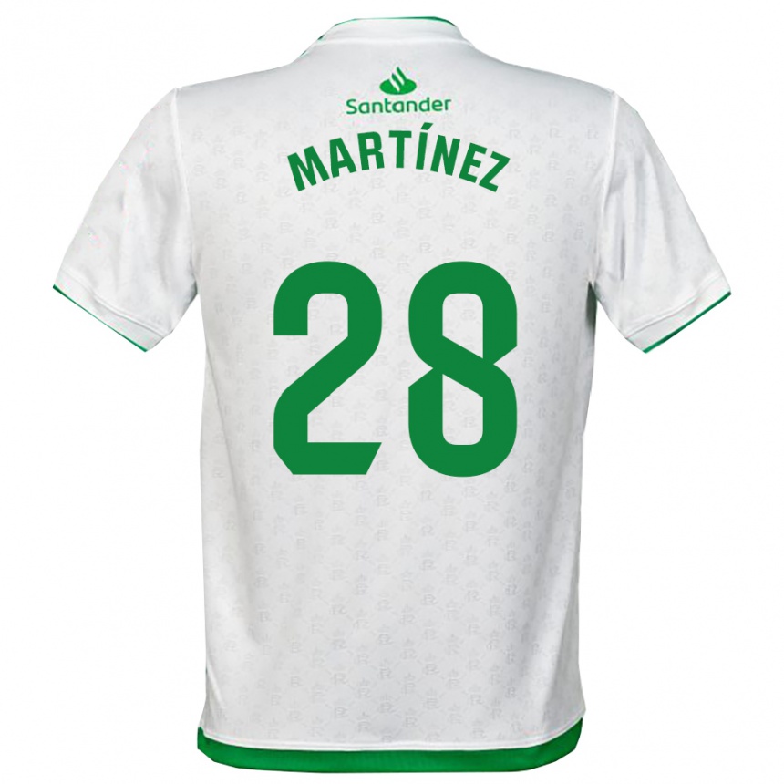 נשים כדורגל Sergio Martínez #28 ירוק לבן ג'רזי ביתית 2025/26