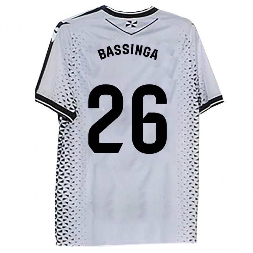 נשים כדורגל Aboubacar Bassinga #26 לבן שחור ג'רזי ביתית 2025/26