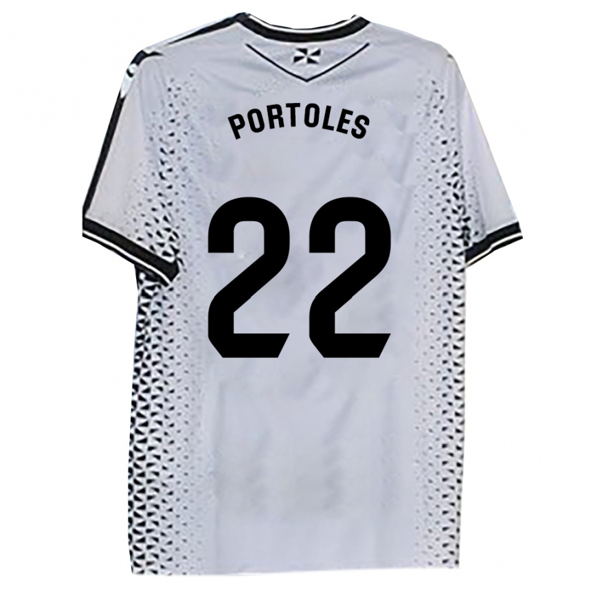 נשים כדורגל ארמנגול פורטולס איריגוין #22 לבן שחור ג'רזי ביתית 2025/26