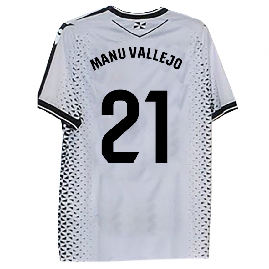 נשים כדורגל מאנו ואייחו #21 לבן שחור ג'רזי ביתית 2025/26