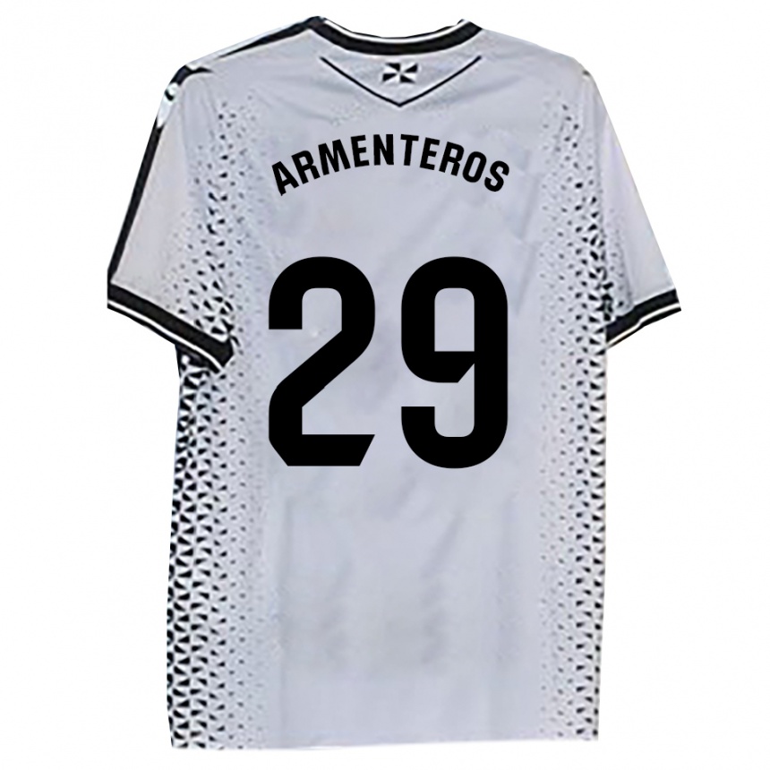 נשים כדורגל Víctor Armenteros #29 לבן שחור ג'רזי ביתית 2025/26