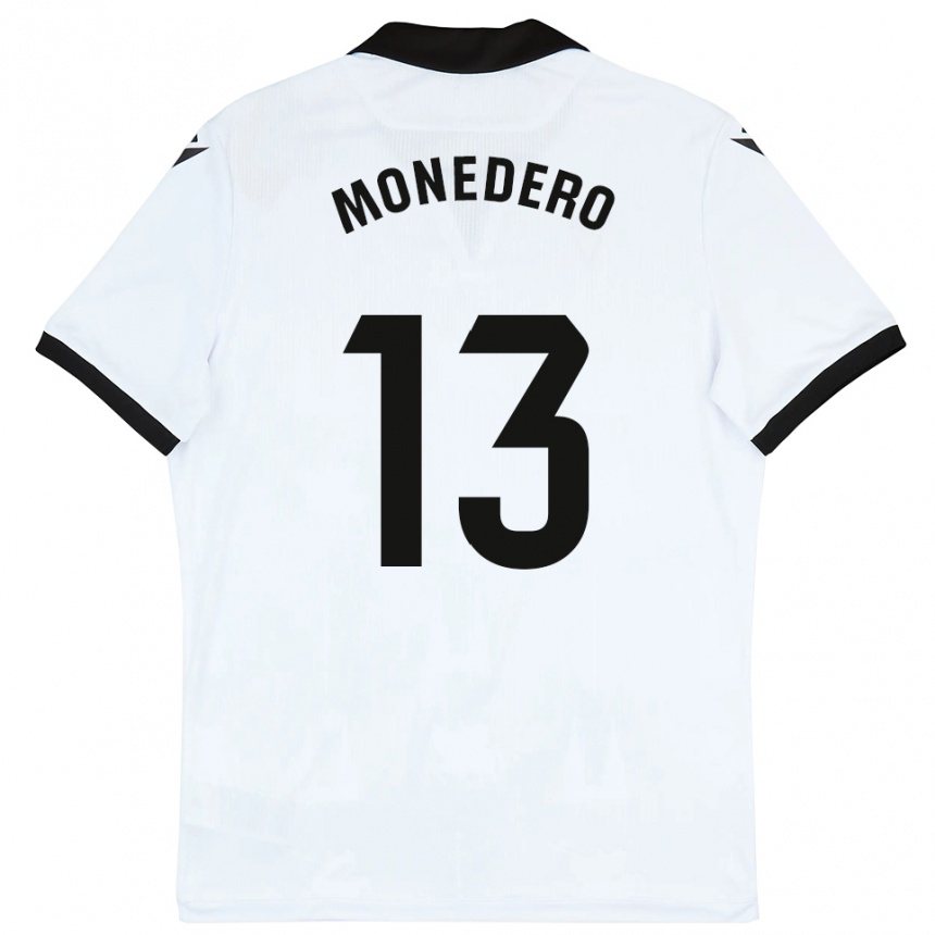 נשים כדורגל מארק מונדרו #13 לבן שחור ג'רזי ביתית 2025/26 נשים כדורגל מארק מונדרו #13 לבן שחור ג'רזי ביתית 2025/26