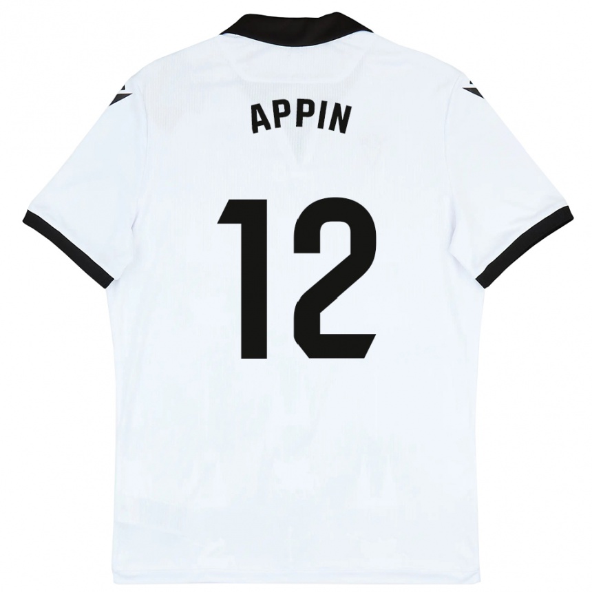 נשים כדורגל קווין אפן #12 לבן שחור ג'רזי ביתית 2025/26