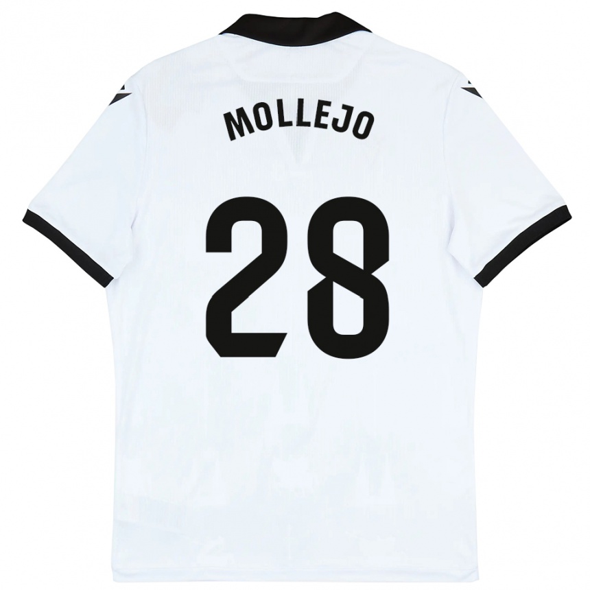 נשים כדורגל ויקטור מוייחו #28 לבן שחור ג'רזי ביתית 2025/26