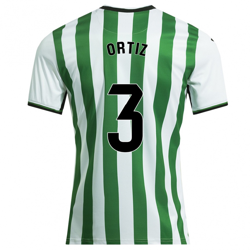 נשים כדורגל Josema Ortiz #3 לבן ירוק ג'רזי ביתית 2025/26