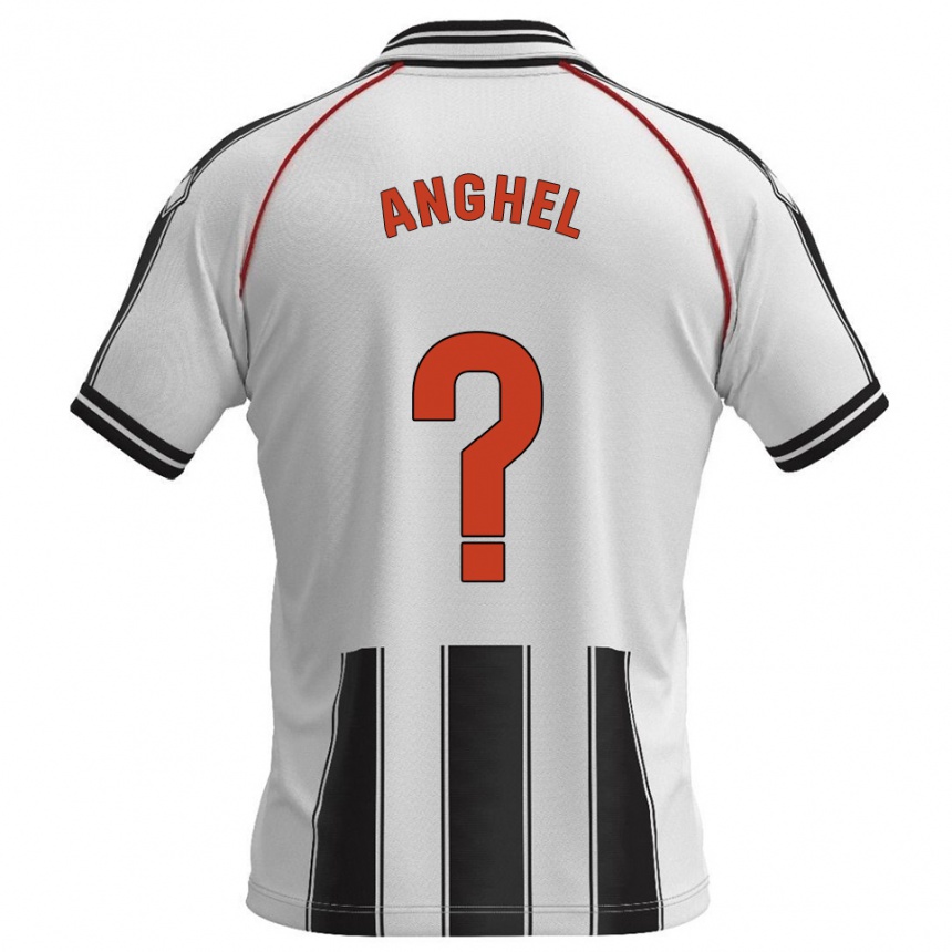 נשים כדורגל Nicolas Anghel #0 לבן שחור ג'רזי ביתית 2025/26