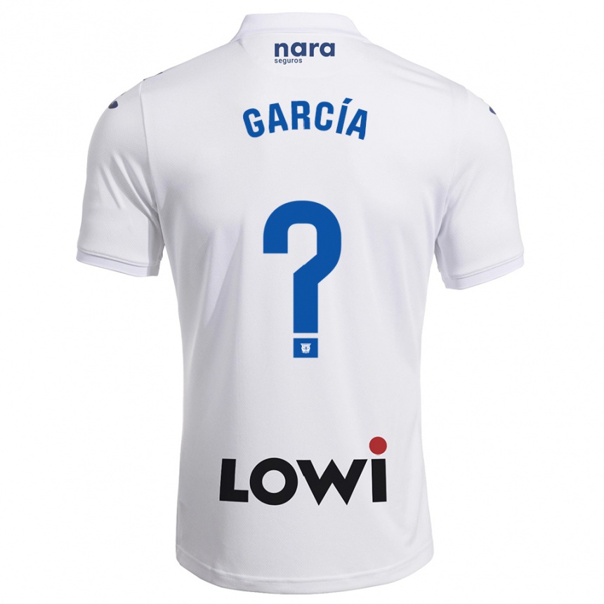 נשים כדורגל Sergio García #0 לבן נייבי ג'רזי ביתית 2025/26
