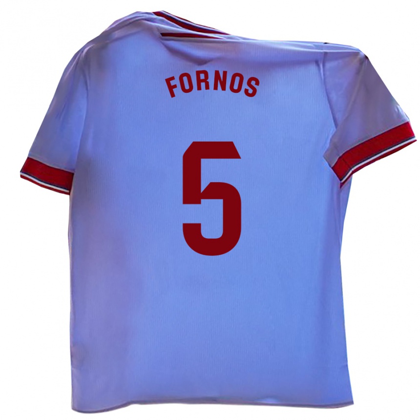 נשים כדורגל קיקה פורנוס #5 לבן אדום ג'רזי ביתית 2025/26