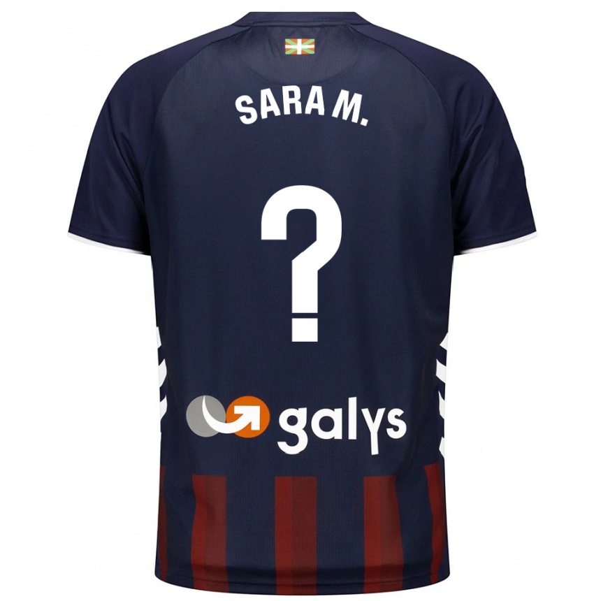 נשים כדורגל Sara Martin Diaz #0 כחול נייבי אדום ג'רזי ביתית 2025/26