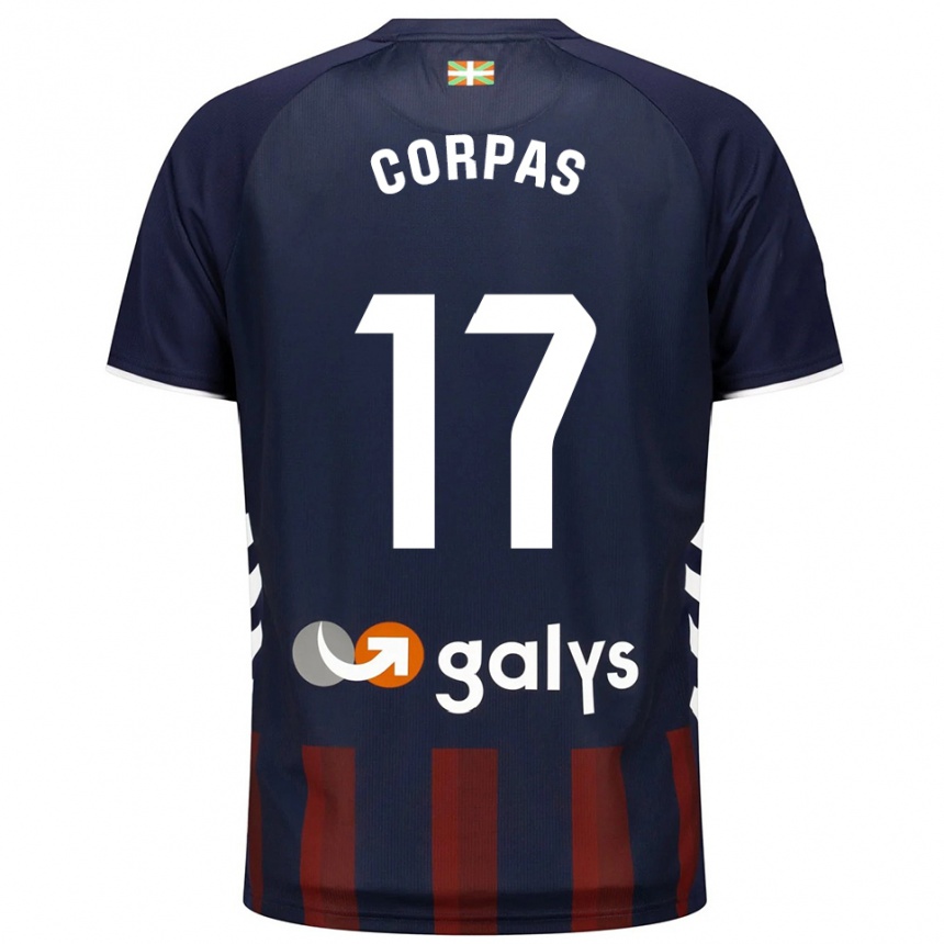 נשים כדורגל חוסה קורפס #17 כחול נייבי אדום ג'רזי ביתית 2025/26