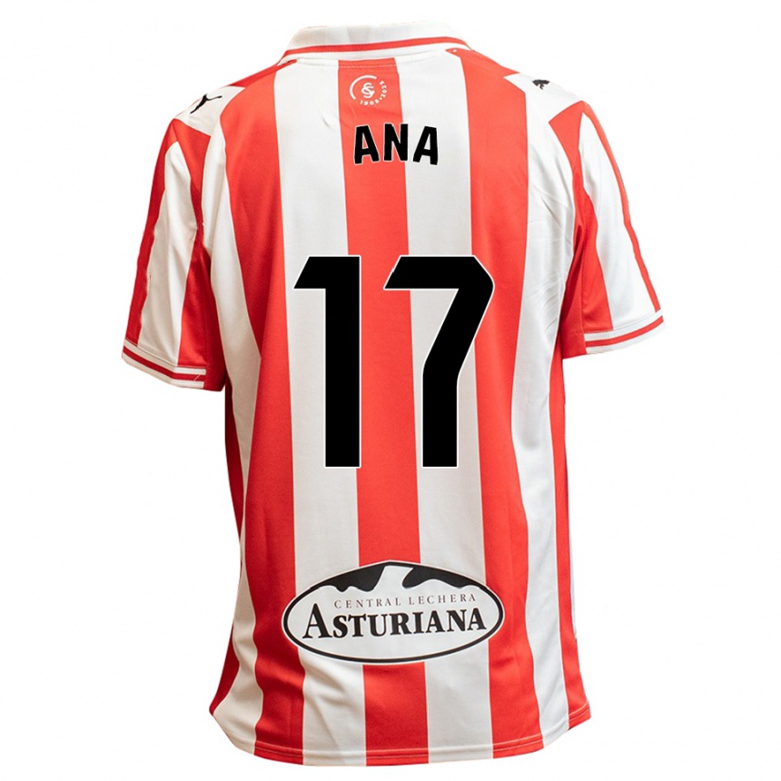 נשים כדורגל Ana Gloria Campoamor Paredes #17 לבן אדום ג'רזי ביתית 2025/26