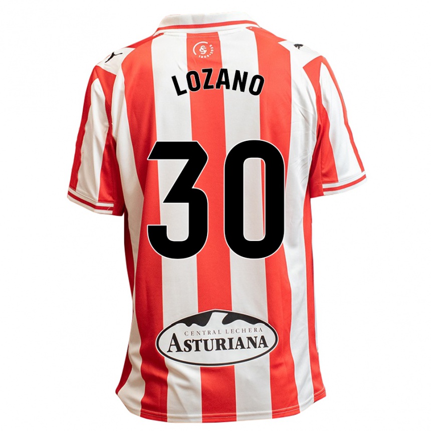 נשים כדורגל Álex Lozano #30 לבן אדום ג'רזי ביתית 2025/26
