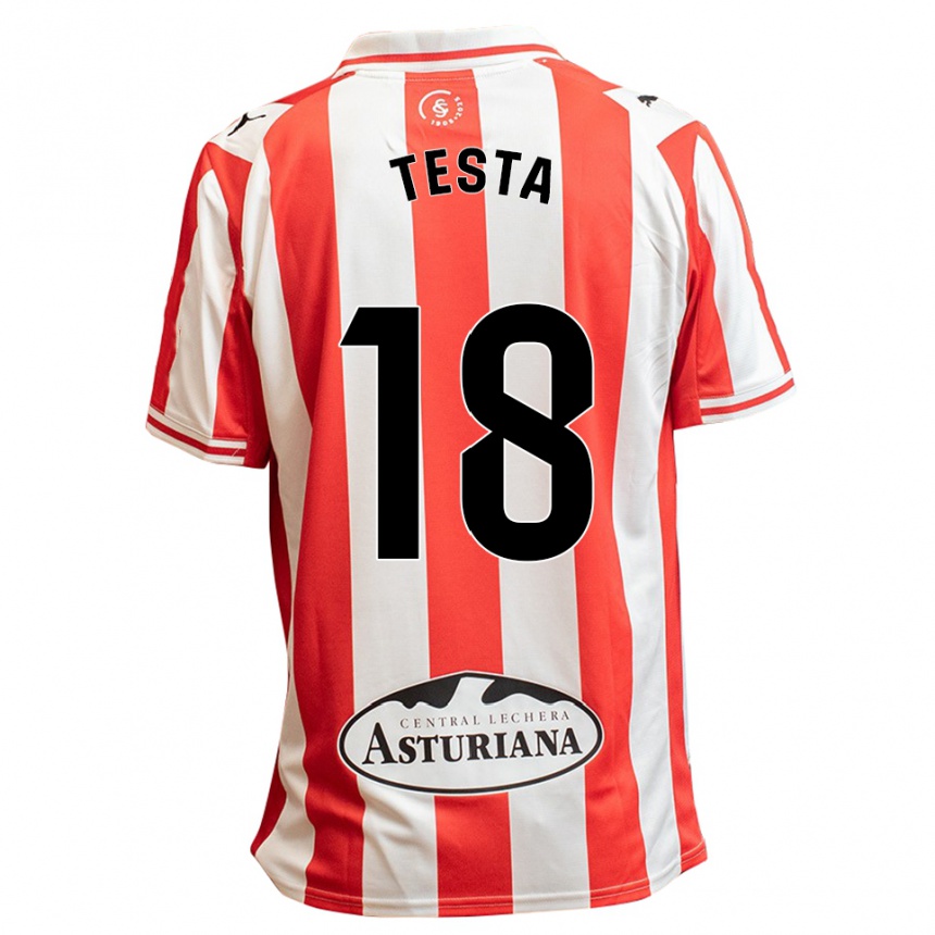 נשים כדורגל לאורה טסטה רוקה #18 לבן אדום ג'רזי ביתית 2025/26