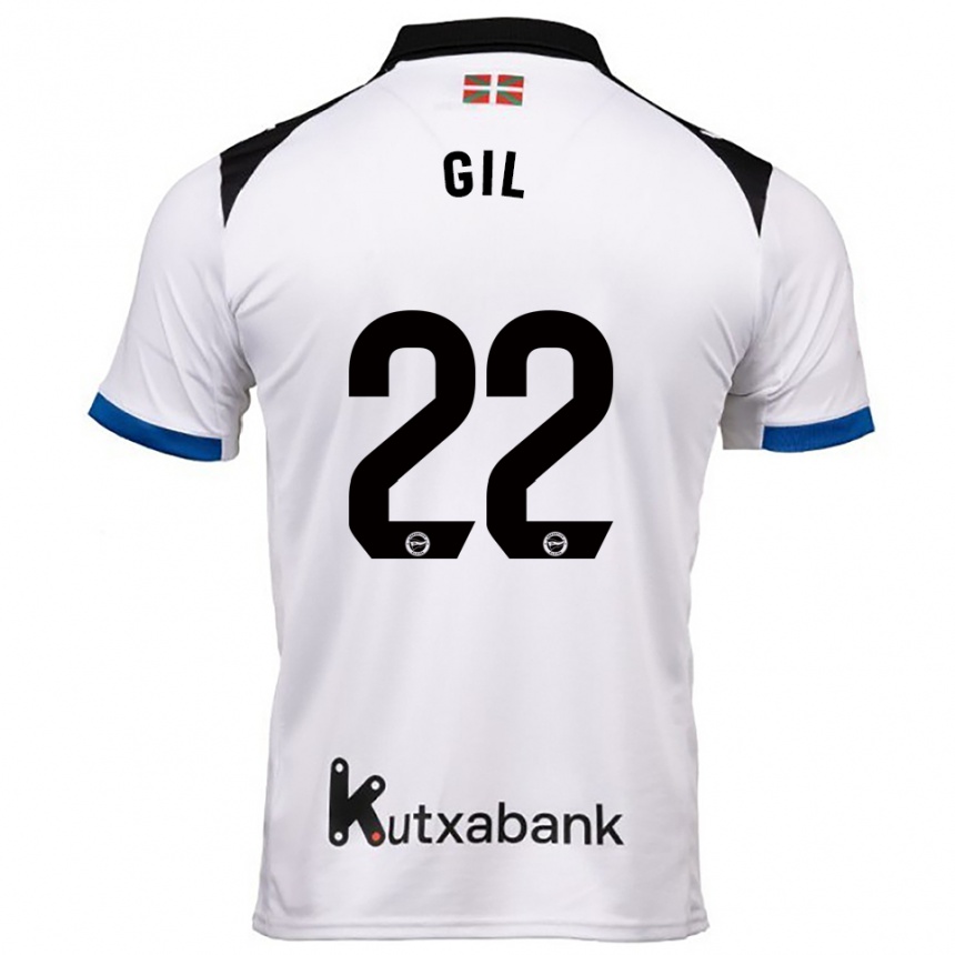 נשים כדורגל Raquel Gil #22 לבן כחול הרחק ג'רזי 2025/26