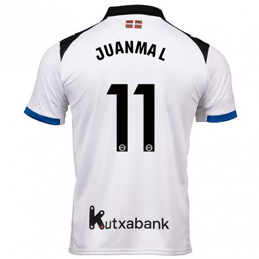 נשים כדורגל Juanma López #11 לבן כחול הרחק ג'רזי 2025/26