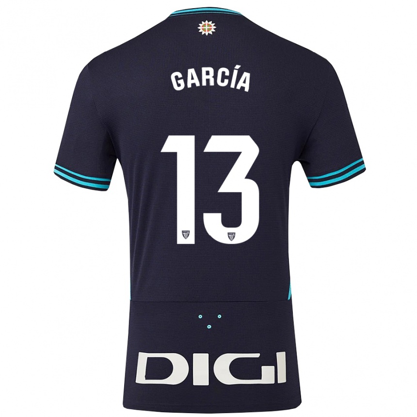נשים כדורגל Simón García #13 כחול נייבי תכלת הרחק ג'רזי 2025/26