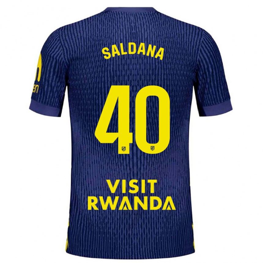 נשים כדורגל חוסה סלדנה #40 כחול נייבי צהוב הרחק ג'רזי 2025/26