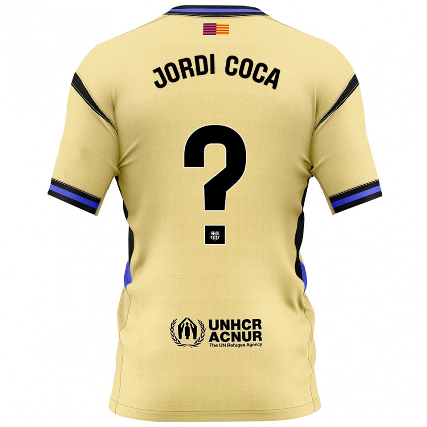 נשים כדורגל ג'ורדי קוקה #0 צהוב שחור הרחק ג'רזי 2025/26