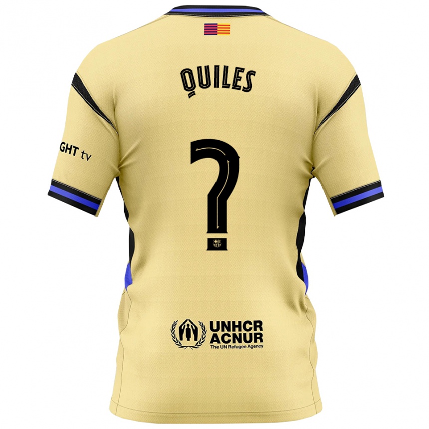 נשים כדורגל Jan Quiles #0 צהוב שחור הרחק ג'רזי 2025/26