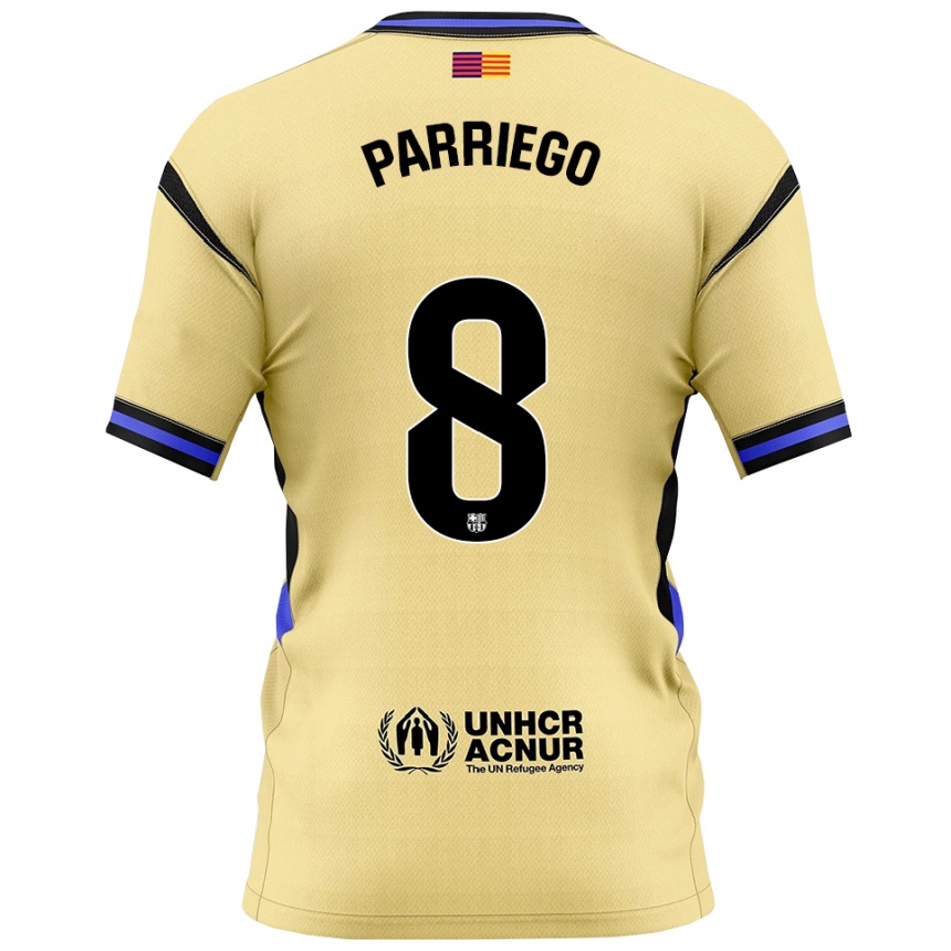 נשים כדורגל Marcos Parriego #8 צהוב שחור הרחק ג'רזי 2025/26