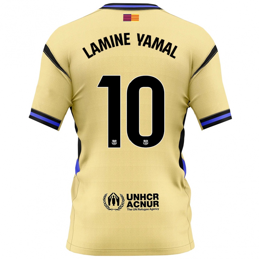 נשים כדורגל לאמין ימאל #10 צהוב שחור הרחק ג'רזי 2025/26