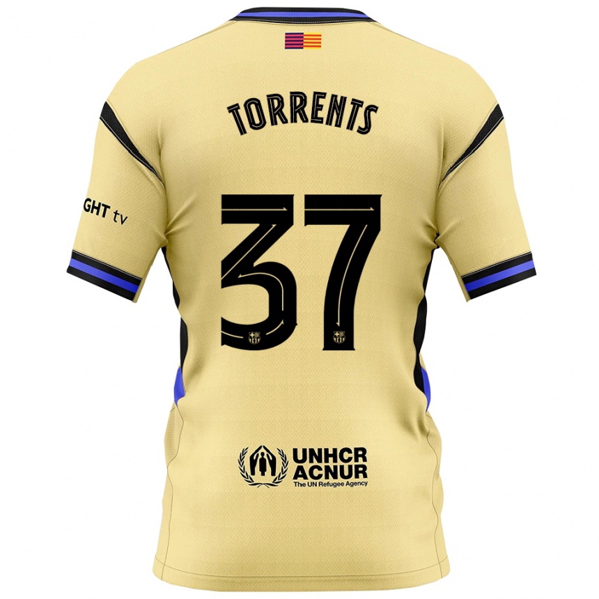 נשים כדורגל Jofre Torrents #37 צהוב שחור הרחק ג'רזי 2025/26