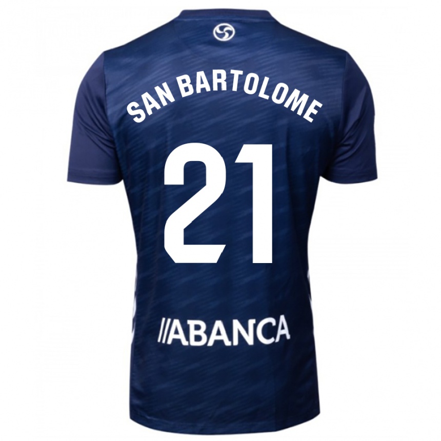 נשים כדורגל ויקטור סאן ברטולומה #21 כחול נייבי לבן הרחק ג'רזי 2025/26