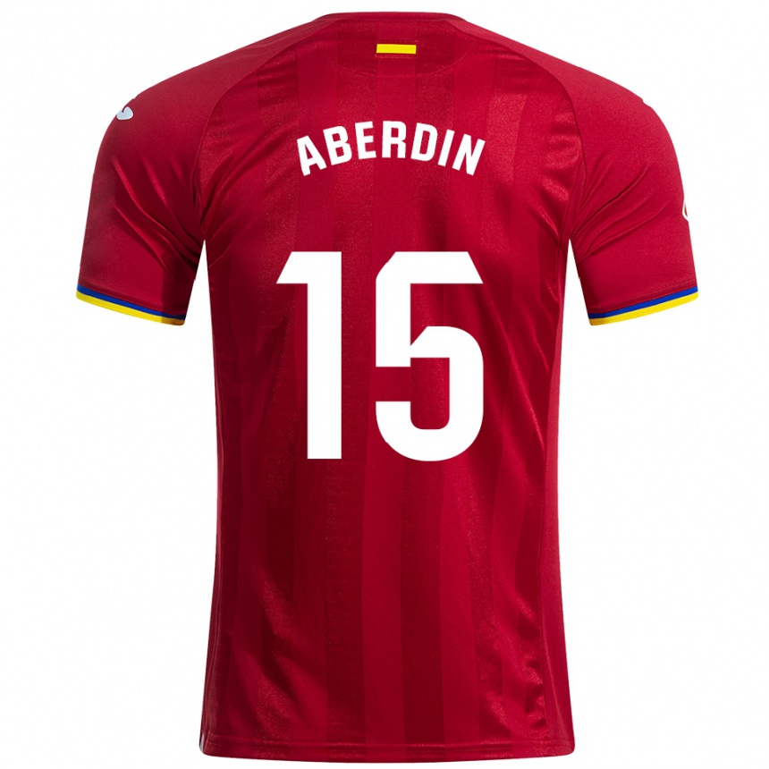 נשים כדורגל Nabil Aberdin #15 אדום צהוב כחול הרחק ג'רזי 2025/26