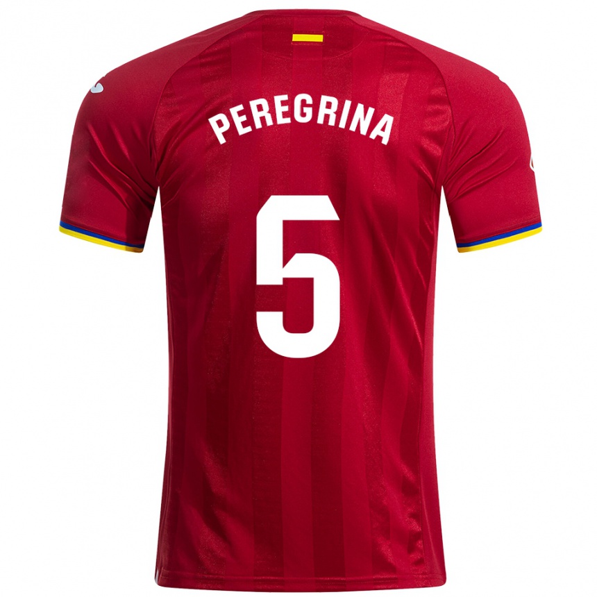 נשים כדורגל Álvaro Peregrina #5 אדום צהוב כחול הרחק ג'רזי 2025/26