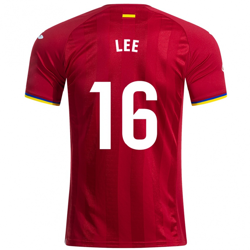 נשים כדורגל Sang-Min Lee #16 אדום צהוב כחול הרחק ג'רזי 2025/26