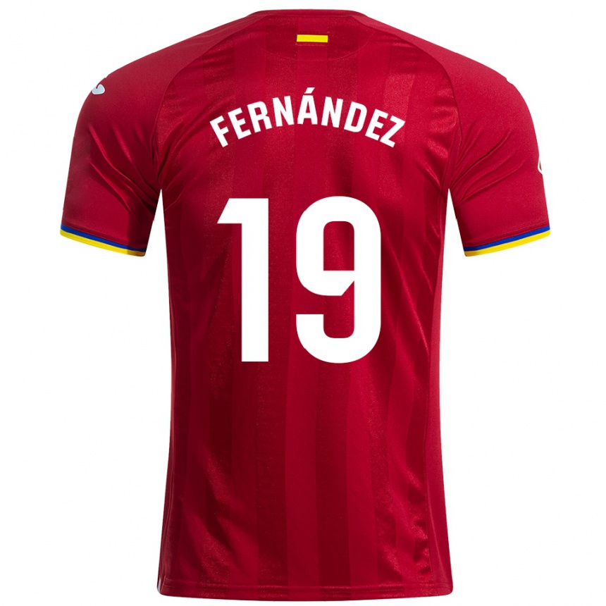 נשים כדורגל Ismael Fernández #19 אדום צהוב כחול הרחק ג'רזי 2025/26