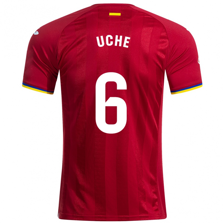 נשים כדורגל Chrisantus Uche #6 אדום צהוב כחול הרחק ג'רזי 2025/26