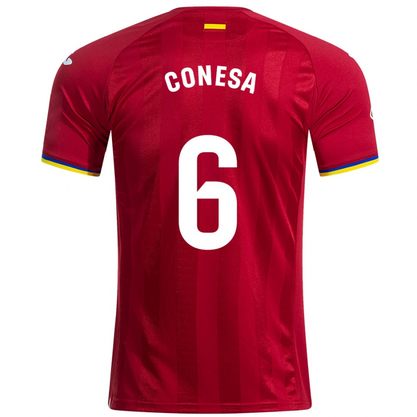 נשים כדורגל Nico Conesa #6 אדום צהוב כחול הרחק ג'רזי 2025/26