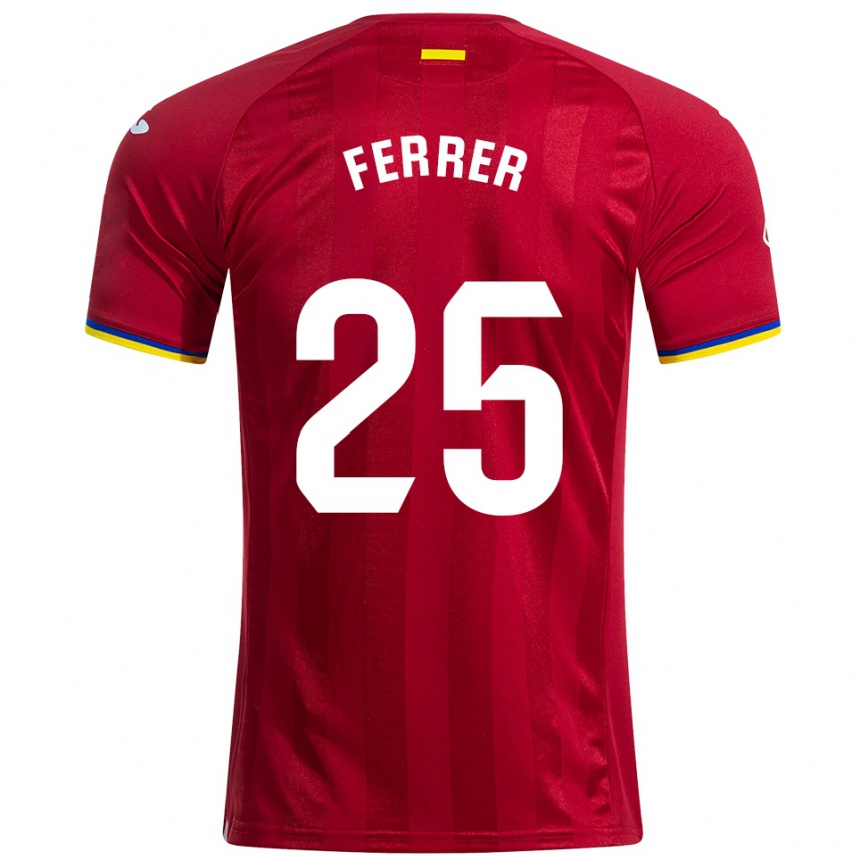 נשים כדורגל Diego Ferrer #25 אדום צהוב כחול הרחק ג'רזי 2025/26