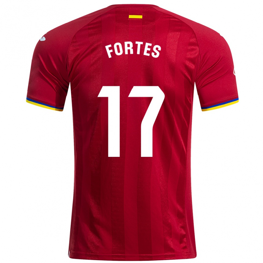 נשים כדורגל Joel Fortes #17 אדום צהוב כחול הרחק ג'רזי 2025/26