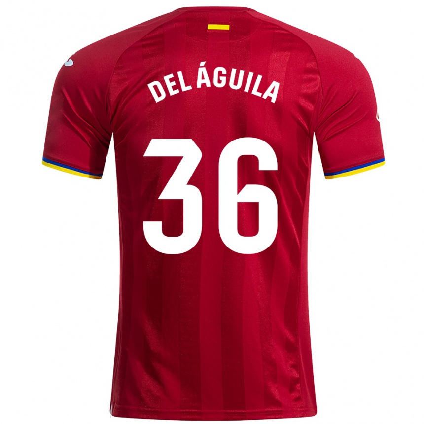 נשים כדורגל Ángel Del Águila #36 אדום צהוב כחול הרחק ג'רזי 2025/26